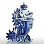 09132 Гжель Штоф "Царский Ерш" 1л  Авт.Черновы Л.и В