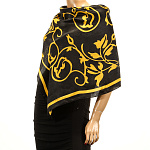 0071097 ПЛАТОК шелк 100% 98*98см ВЕТОЧКИ  в П/У