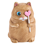 201838 Сувенир КОМПОЗИЦИЯ  КОТ "ОСЛЕПЛЕН ЛЮБОВЬЮ" 7 см М06