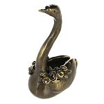 0036935 Латунь ДЕРЖАТЕЛЬ ДЛЯ КОЛЕЦ Статуэтка "ЛЕБЕДЬ" выс. 9см 