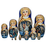 0016927  Матрешка "Русский балет" 10 мест  13*27см