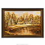 Картина янтарная "Пейзаж с часовней" 40х60 см, фотография 1. Интернет-магазин ЛАВКА ПОДАРКОВ