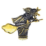 0045002/1907.4 Брошь Баба Яга (белый)