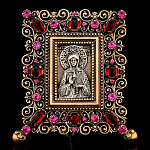  /6,7*5,2см Юв. Миниатюра Икона "Святая  Матрона" Бронза, Фианиты