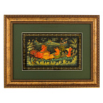 0061393/45*35см  Лаковая миниатюра Палех ПАННО "Тройка"Хамов в уп.