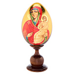 Пасхальное яйцо на подставке "Божья Матерь Нечаянная радость"