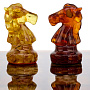 Шахматы с инкрустацией и фигурами из янтаря 28х28 см, фотография 4. Интернет-магазин ЛАВКА ПОДАРКОВ