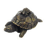 0037852 Бронза Скульптура "ЧЕРЕПАХА С ЧЕРЕПАШКОЙ литье