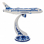 Скульптура "Самолет Боинг". Гжель, фотография 3. Интернет-магазин ЛАВКА ПОДАРКОВ