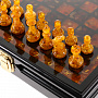 Шахматы-шашки янтарные "Амбассадор" 32х32 см, фотография 3. Интернет-магазин ЛАВКА ПОДАРКОВ