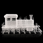 /ММ/42см Модель техники "ПАРОВОЗ" кварцевое стекло 