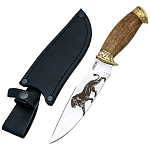 0090179  Оружие сувенирное Нож "ЛЕВ" ,рук-дерево,литьё П/У