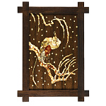 0061472 ПАННО настенное 757*574 "ЗАМЕРЗШИЙ УДОТ"  янтарное