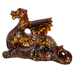 0074096 Янтарь Скульптура ДРАКОН-8  янтарь в полиэф смоле 290*120*200