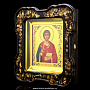 Эксклюзивная икона с инкрустацией из янтаря "Святой Пантелеймон"	, фотография 2. Интернет-магазин ЛАВКА ПОДАРКОВ