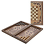 Нарды-шашки деревянные маркетри "Альтаир" 49х25 см, фотография 10. Интернет-магазин ЛАВКА ПОДАРКОВ