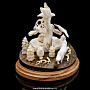 Скульптура из кости "Лиса на охоте", фотография 4. Интернет-магазин ЛАВКА ПОДАРКОВ