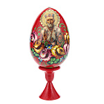 0063447 Яйцо пасхальное "НИКОЛАЙ ЧУДОТВОРЕЦ" на подставке 7*15см