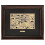 /25*32см Офорт черно-белый "Военная Авиация. Коллаж Су 27" 