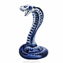 Статуэтка змеи "Кобра". Гжель, фотография 1. Интернет-магазин ЛАВКА ПОДАРКОВ