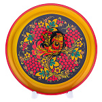 0080871 Хохлома ПАННО-ТАРЕЛКА "Рябинка" 15*15см