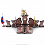 Письменный набор из натурального камня "Георгий Победоносец", фотография 1. Интернет-магазин ЛАВКА ПОДАРКОВ