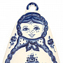 Доска сырная "Матрешка". Гжель, фотография 1. Интернет-магазин ЛАВКА ПОДАРКОВ