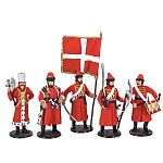 0068487 Оловянная миниатюра "СТРЕЛЬЦЫ Ивана Грозного"  (композиция из 5 фигур)