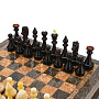 Шахматы из карельской березы с янтарными фигурами 38х38 см, фотография 2. Интернет-магазин ЛАВКА ПОДАРКОВ