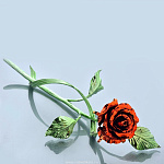 0024664 композиция Сталь кованая Сувенир РОЗА  в асс.,  покрытие-алюминий