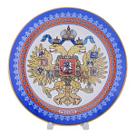 0051727-19см Сувенирная тарелка "ГЕРБ РОССИИ"