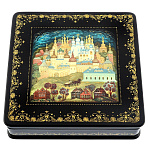 0050572/15*15см  Шкатулка лаковая миниатюра Холуй "Ростов Великий.Кремль"185,1