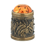 0047122/657 Сувенир Наперсток Лето с кабошоном Сувенир (коньячный)