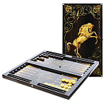 0023214/БС Янтарь Нардовая доска с фишк."Арабский скакун"64*60*8см(00000164)(чемодан) 