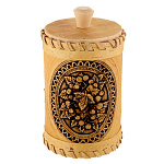 Туес для сыпучих продуктов из бересты "Виноград"