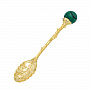 Сувенирная ложка с малахитом, фотография 2. Интернет-магазин ЛАВКА ПОДАРКОВ