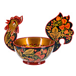 0070144 Хохлома КОНФЕТНИЦА "ПЕТУШОК"