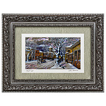 0070212/И/33*40см  Картина "СТАРЫЙ ГОРОД"в раме ПЕРЛАМУТР