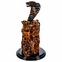 Змея Символ 2025 года. Скульптура из янтаря "Кобра", фотография 3. Интернет-магазин ЛАВКА ПОДАРКОВ