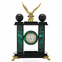 Часы каминные из малахита "Орел", фотография 1. Интернет-магазин ЛАВКА ПОДАРКОВ