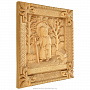 Деревянная резная икона "Святой Серафим" 34,5х32,5 см, фотография 2. Интернет-магазин ЛАВКА ПОДАРКОВ