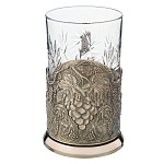 Подстаканник никелированный "Виноградная лоза"