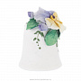 Наперсток фарфоровый "Цветы" с лепкой, фотография 2. Интернет-магазин ЛАВКА ПОДАРКОВ