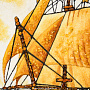 Картина янтарная "Корабль-парусник" 60х40 см, фотография 8. Интернет-магазин ЛАВКА ПОДАРКОВ
