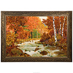 Картина янтарная "Осенний пейзаж" 90х60 см