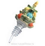  Фарфор  ПРОБКА НА БУТЫЛКУ "Елочка"сувенирная в цвете 