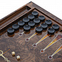 Нарды из мореного дуба с инкрустацией и фишками из янтаря "Конь", фотография 4. Интернет-магазин ЛАВКА ПОДАРКОВ
