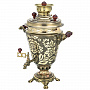 Самовар латунный жаровой 5л "Цветы". Форма Рюмка, фотография 3. Интернет-магазин ЛАВКА ПОДАРКОВ