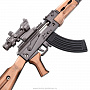 Модель оружия "Автомат AK-47", фотография 5. Интернет-магазин ЛАВКА ПОДАРКОВ
