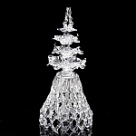  Сувенир КОЛОКОЛЬЧИК "ЕЛОЧКА" горный хрусталь  h=10cv d=4см